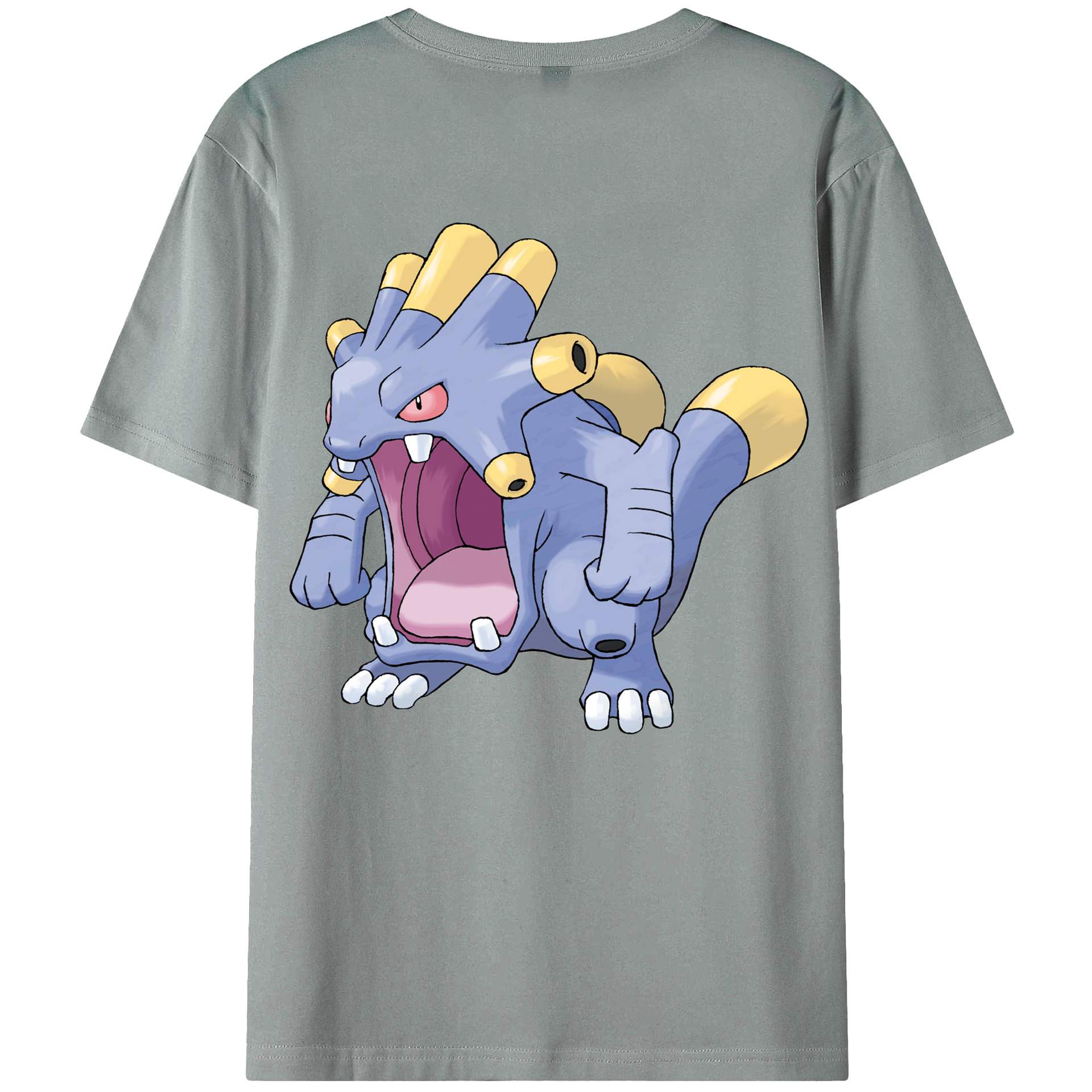 （画像用） ポケットモンスター Pokémon 綿100％ メンズ半袖Tシャツ（バックプリント） 通気性